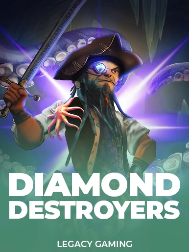 casinoGames A man with a pirate hat and a sword, with a glowing eye in his eye socket, in front of a purple and blue
