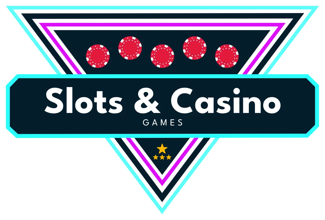 casinoGames A graphic for casino games, featuring a triangle with a casino theme, including red poker chips and a casino