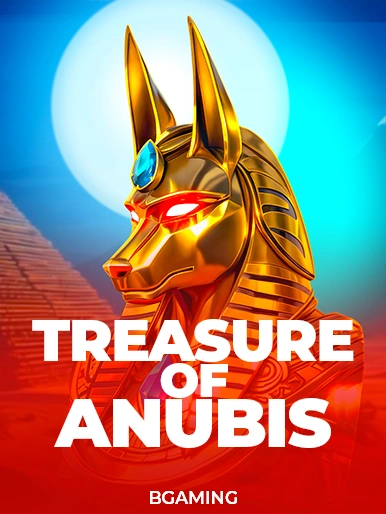 casinoGames A golden Anubis statue with a red and blue background